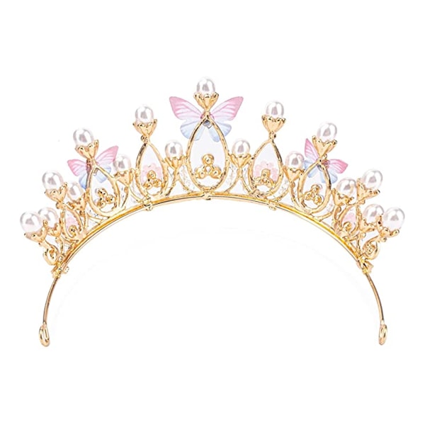 Pärldiadem för bröllopsnäbbar, kristallprinsesskronor med slitstarkt legeringsmaterial, accessoar för baler och fester, elegant krona för flickor