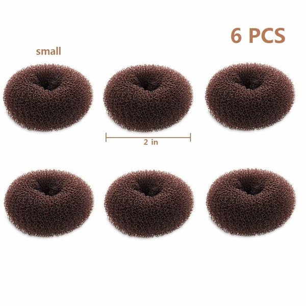 Snabb Hårknutformare, Magiska Twist Styling Tillbehör för Enkla DIY Uppfriseringar, Lämplig för Vardagsbruk, Träning, Motion (6 st, Mörkbrun)