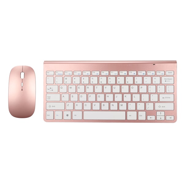 Ergonomiskt Trådlöst Tangentbord och Mus-Combo, Roséguld Saxbrytare Tysta och Taktila, Slimmad och Portabel för Windows, Mac, PC, Laptop - 2.4G