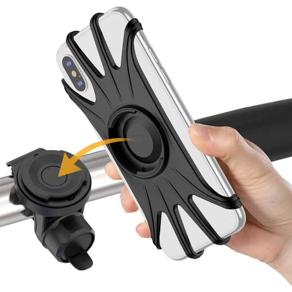Cykeltelefonholder, aftagelig cykeltelefonholder i silikone