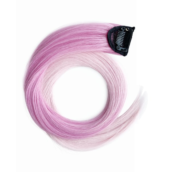Clip-Type rakt hårförlängningsstycke Kvinnlig gradientfärg