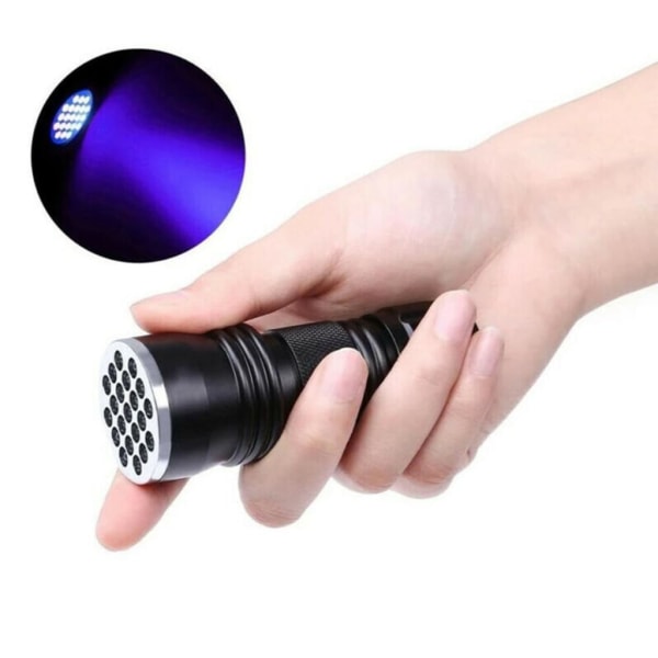 LED UV musta valo taskulamppu-Ultravioletti lamppu 21x LED