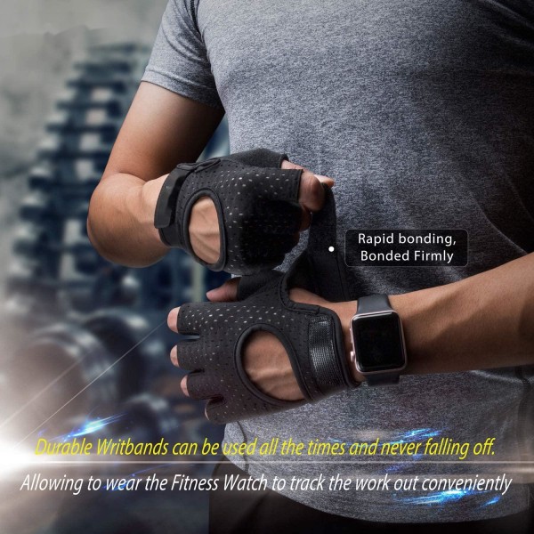 Tyngdlyftande gymhandskar med handledsomslutning - Träningshandskar,L