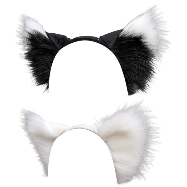 2 kpl Cat Fox tekoturkista korvat hiuspanta Halloween käsintehty