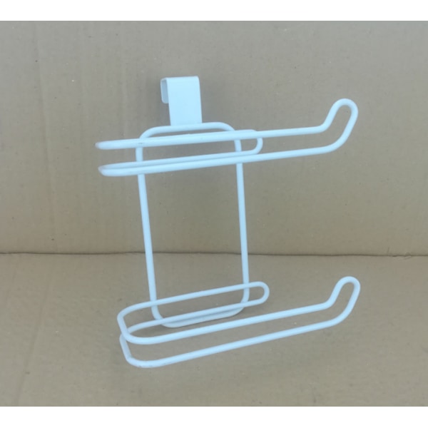Toiletpapirholder, pladsbesparende toiletpapirholder til tanken til små badeværelser, rustbestandig finish, robust ståltråd, kompakt design