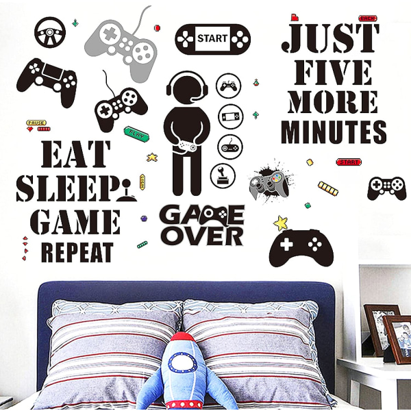 36 st Game Zone Wall Stickers Gaming Väggdekor