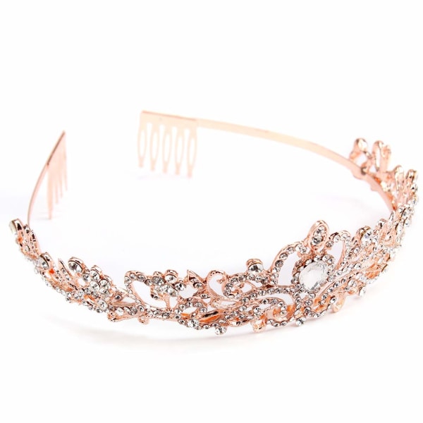 Silver Crystal Tiara Crowns For Women Girls Princess Elegant