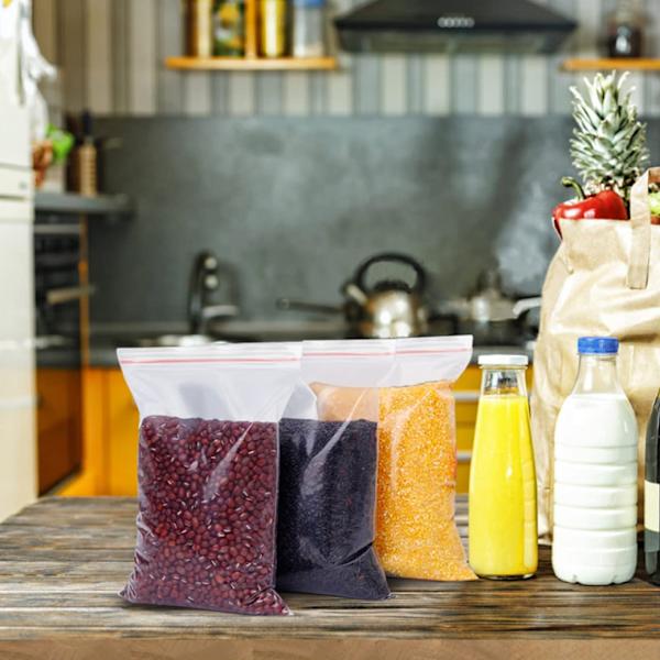 Zip Påse Set 100 stycken 60 x 80 mm - Robusta förslutningspåsar - Återförslutbara påsar för bättre organisation - Förslutbara plastpåsar