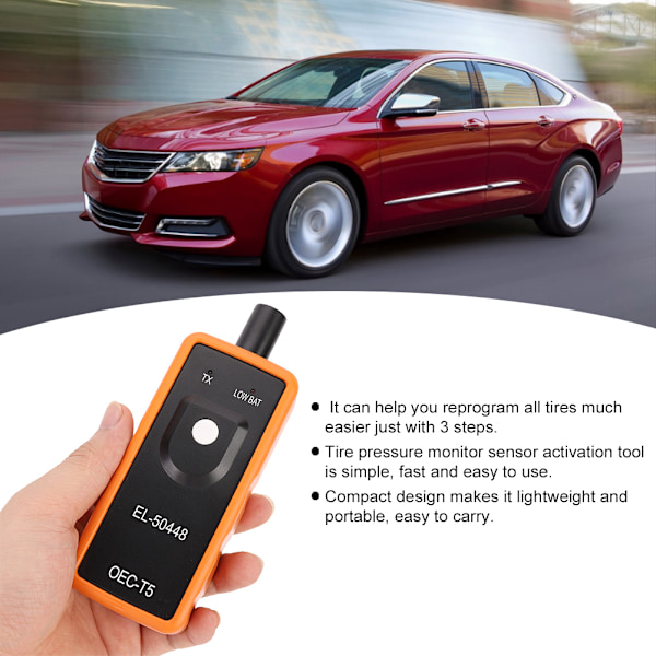 Modern Sensoraktivator, Portabelt System för Återställning av Däcktrycksövervakning, Effektivt TPMS-inlärningsverktyg för Modeller Sedan 2012, Spara Tid och Pengar Enkelt