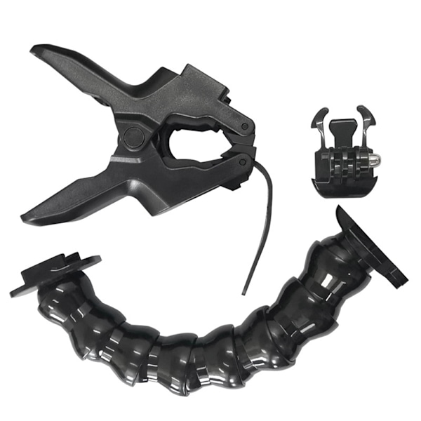 Action Camera Mount Revolution, Bekväm att använda Flex Clamp Mount, Med fullt justerbar svanhals och högkvalitativ konstruktion, Din partner för