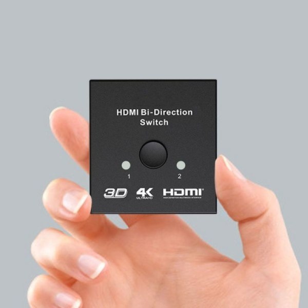 HDMI-svitsj to i en ut, lyd- og videokonverter