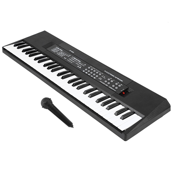 Pedagogiskt musikinstrument för blivande artister, portabelt elektriskt keyboard med resevänlig design och mikrofon inkluderad, justerbar musik