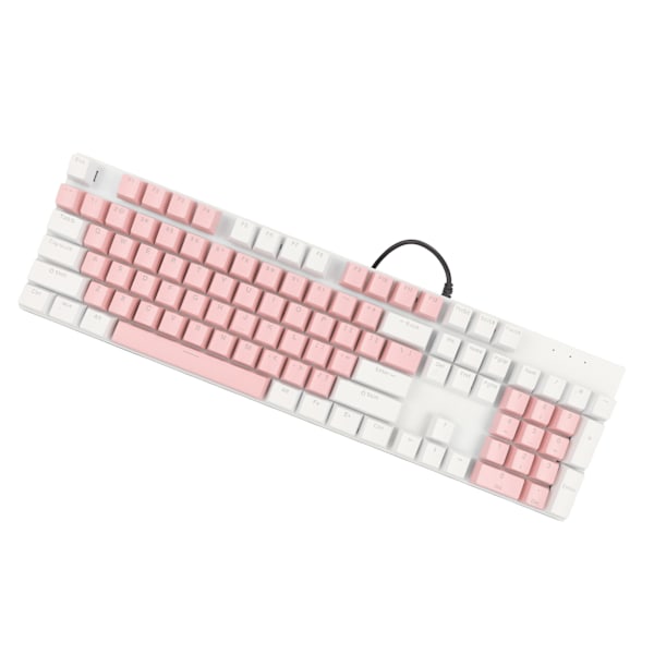 Bakgrundsbelyst tangentbord med genomskinliga tangenter, XDA-profil mekaniska tangenter med rosa gradient för hemmakontor och gaming
