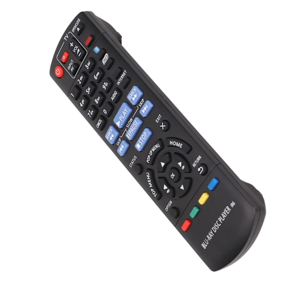 Ersättningsfjärrkontroll med infraröd teknik, högkvalitativ ABS-fjärrkontroll kompatibel med Panasonic Blu-ray Disc DVD-spelare, ingen programmering krävs för