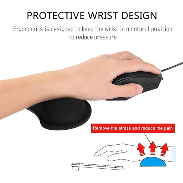 Oöverträffad Komfort: Mjuka Material som Andas, Handledsstöd, Ergonomisk Design för Smärtlindring, Halkfri Bas, Kvalitativ Skumkärna, Viktigt för Kontoret