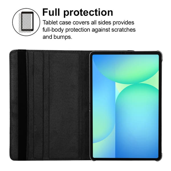 Lychee-texturerat 360° roterande surfplattefodral kompatibelt med Samsung 8,7-tums Tab A9 Light blue E model