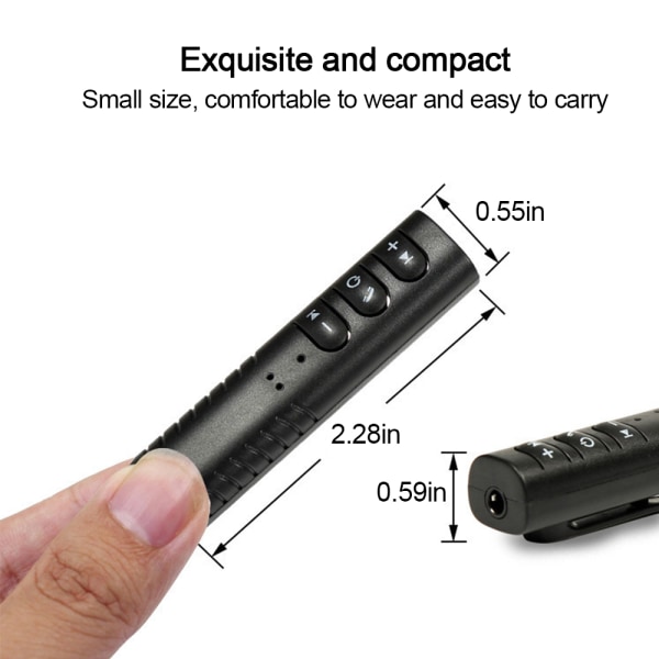 Bluetooth adaptermottagare Bärbar handsfree Bluetooth