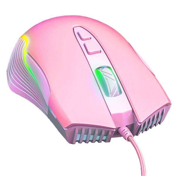 Högprecisions Ergonomisk Gamingmus, Justerbar DPI-omkopplare, Tyst Klick med Slumpmässig Rörelsefunktion För Intensiva Spelsessioner, Andningsbar LED