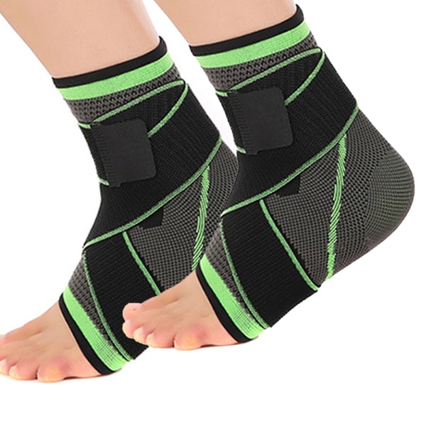 Sports Ankle Support, Justerbar Ankle Brace, Grön, XL