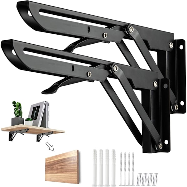 Foldbart Beslag 300mm Foldbar Væghylde, 2 Stykker Rustfrit Stål