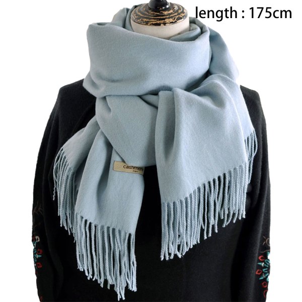 Women'S Scarf Cashmere Feel Cashmere Shawl,Blue-Gray