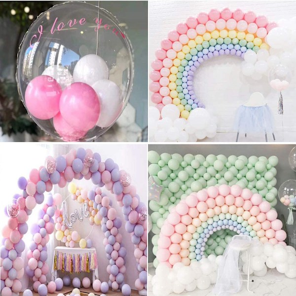 Macaron Gröna Ballonger, Partydekorationer För Födelsedagsbröllopsfiranden, 110 Stycken Högkvalitativ Nedbrytbar Latex, Icke-Giftig Ofarlig, Lägg Till Charm