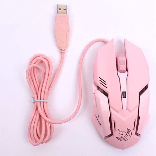 Optisk Gamingmus, Ergonomiskt Formad för Optimal Komfort, LED-Bakgrundsbelysning Skapar en Livfull Gamingatmosfär, Plug And Play för Omedelbar Användning, Bred