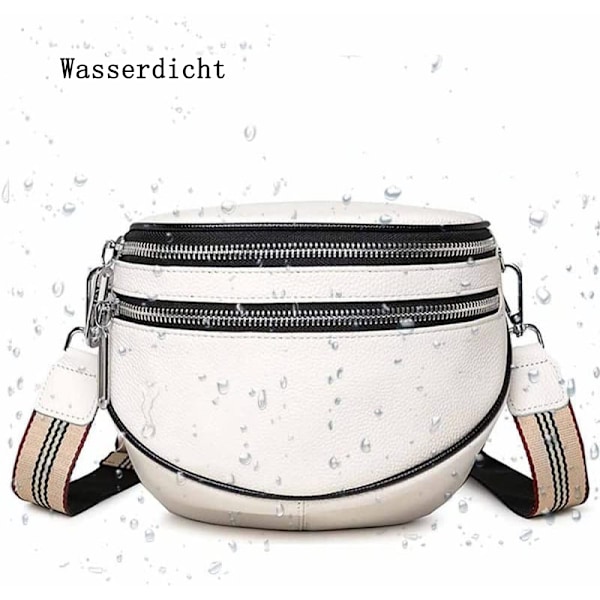 Fanny Pack i Läder för Kvinnor och Flickor, Justerbar Axelrem för Mobiltelefonväska, Vattentät Funktion i Äkta Kvalitetsläder