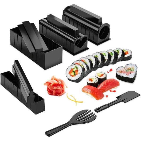 Sushi Maker Kit 10 stykker Komplet DIY Sushi Sæt som gave