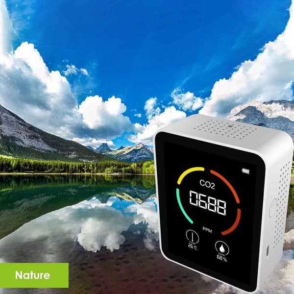 Smart Luftkvalitetsmätare CO2-mätare Luftkvalitetstestare Aktiverad