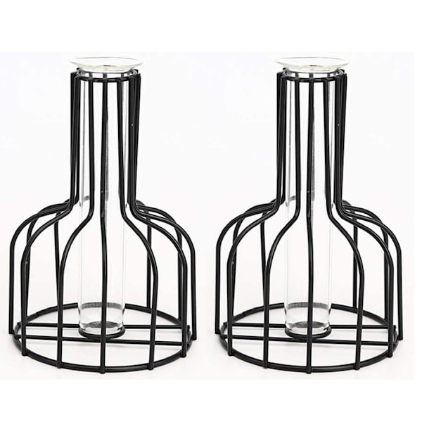 Kontors- och heminredning, Högkvalitativa material Klara blomvaser i glas, Modern geometrisk hydroponisk växtbehållare för minimalistisk design