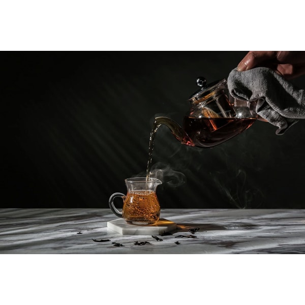 Glass Tekanne med Avtagbart Rustfritt Stål Lokk & Te-infuser