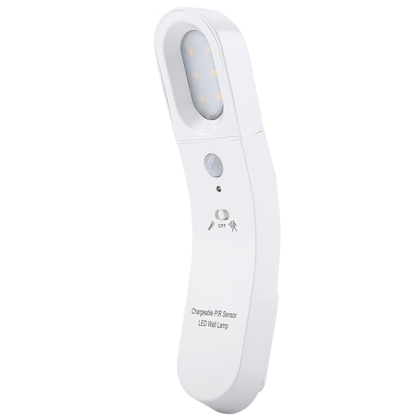 Rörelsesensorlampa Infraröd Detektor för Människokropp Smart Sensor Nattlampa (Vit vitt ljus)