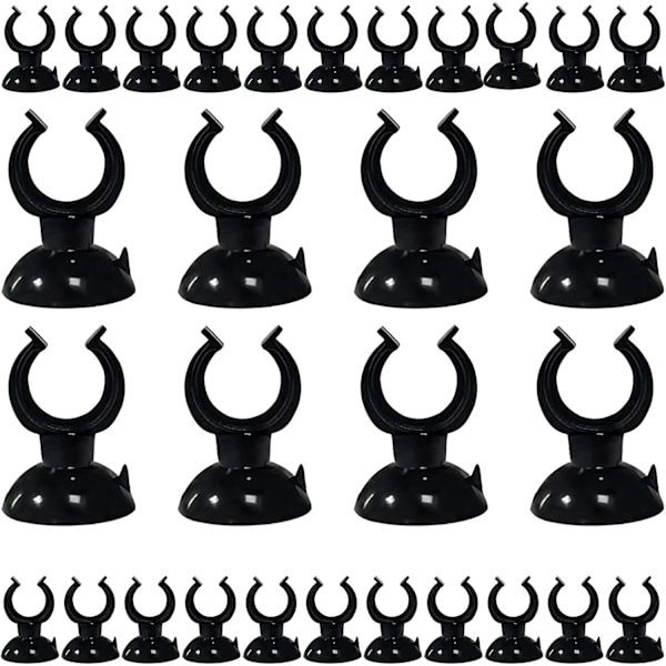 Akvariedekorationsfästen, sugkoppar av gummimaterial för enkel rengöring och justering, avtagbar öppning för blandad bakgrund (30-pack)