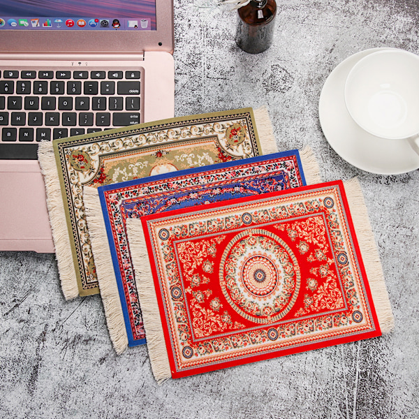 Orientalisk Matta Musmatta För Hemmakontor, Inspirerad Av Traditionella Persiska Handknutna Ullmattor Sammetliknande Mikrofiber Med Livfulla Färger