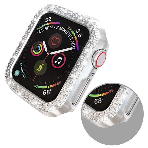 Elegant Bling Skärmskydd för Apple Watch 44mm, Stilfullt Skyddande Lager med Glittrande Strass, Kompatibelt med Serie SE/6/5/4, Premium