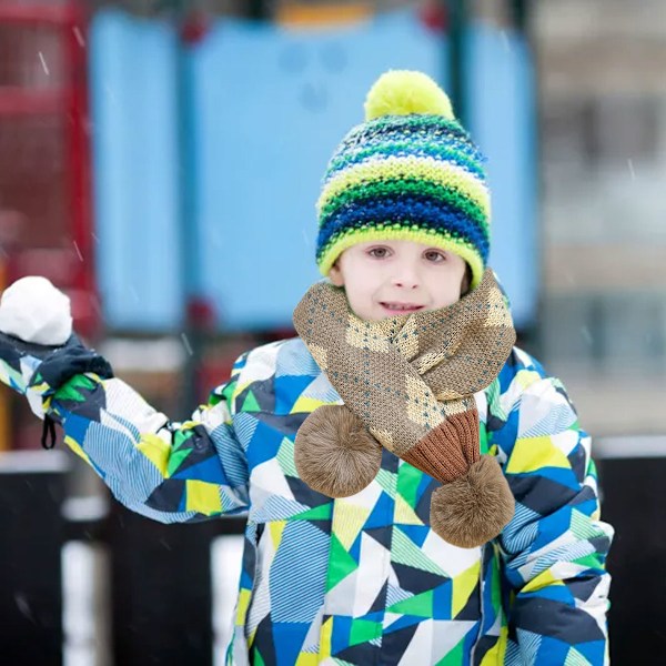 Varm skjerf, for barn vinter rundskjerf, for 2-6 år gamle