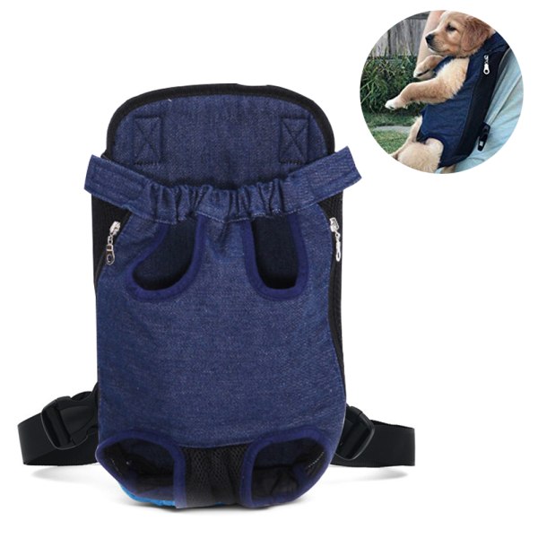 Ryggsäck för husdjursbärare, för resor och vandring Camping, mörkblå, L