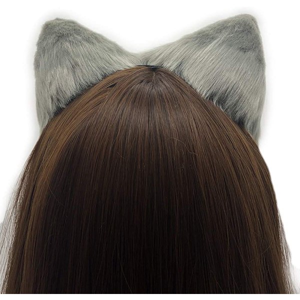 Cat Fox Faux Fur Ears Pannebånd Søt Halloween Fancy Dress