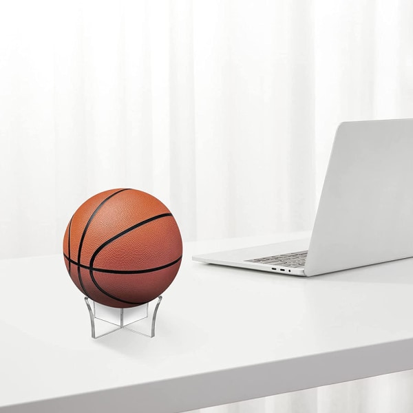 2 styks Basketball Stand Holder Akryl Display Gennemsigtig