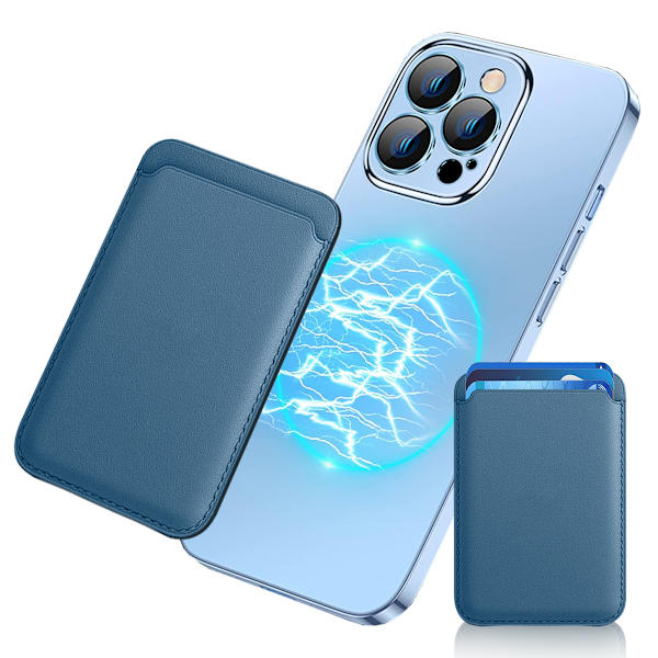 iPhone MagSafe plånbok magnetiskt kortfodral Läder PU