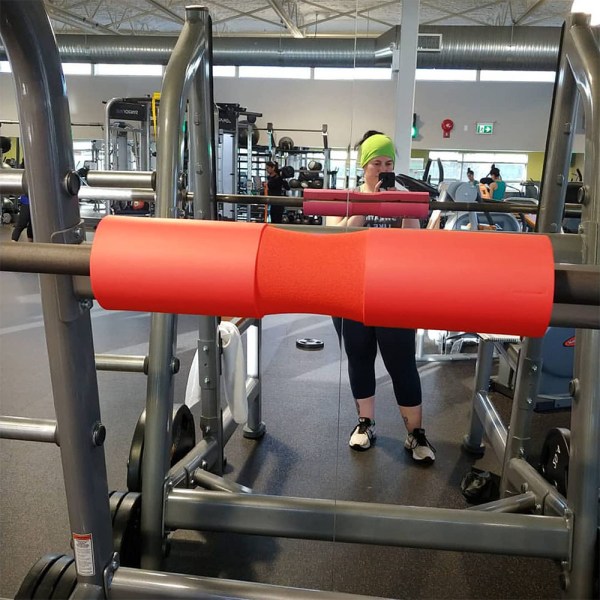 Kaulatelineen tyyny vaahtomuoviolkatyyny Fitness pehmustettu, punainen