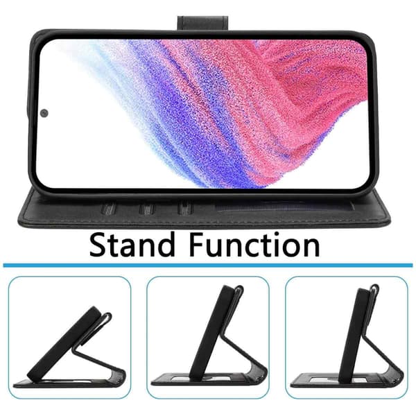 Samsung Galaxy A12 - Wallet Case - Vælg farve! Sort