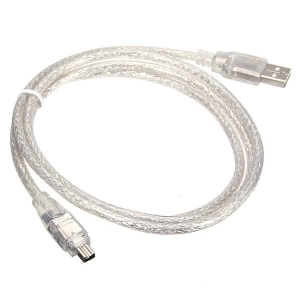 Dataoverførselskabel til FireWire 4-Pin, iLink Adapter Adapterkabel med USB 2.0 Interface, Højhastigheds IEEE 1394 Specifikation Synkroniseringskabel, Understøtter