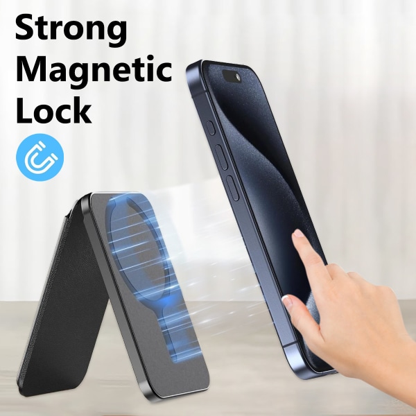 Magneettinen korttikotelo iPhonelle - Nahkainen magneettilompakko