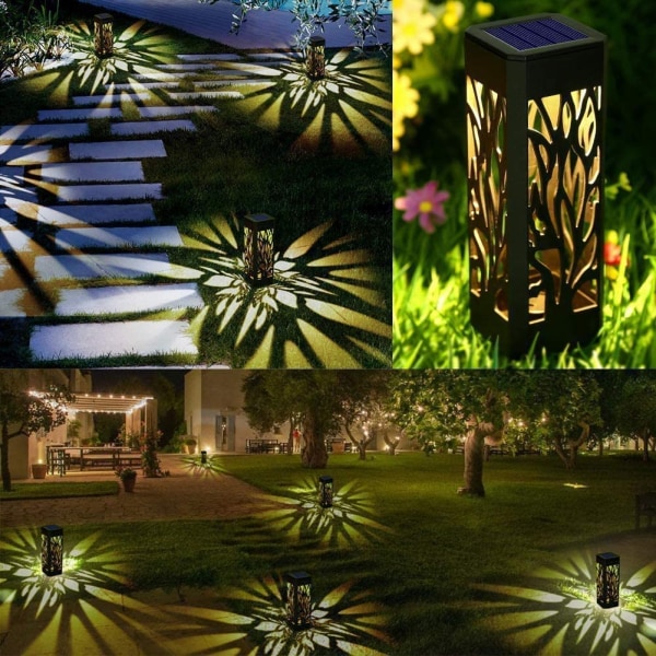 Solar ljus trädgård LED solar lampa trädgårdsljus för ute 6 st