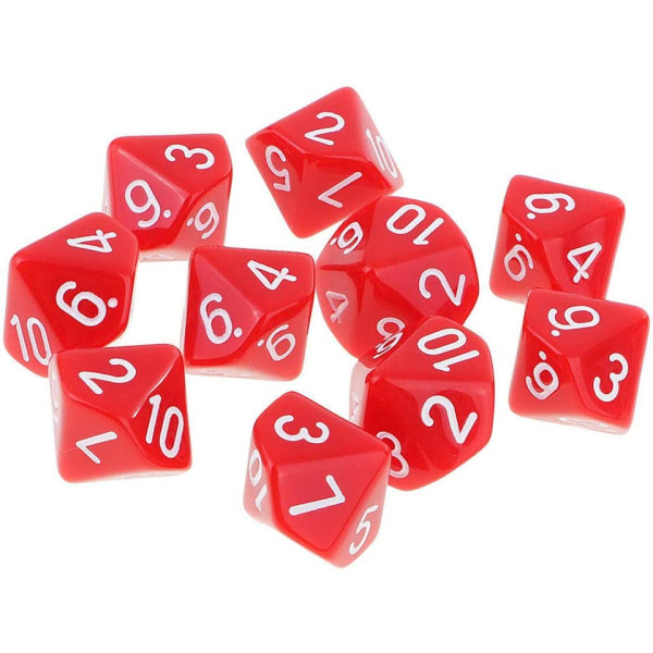 10 kpl Polyhedral Dice Noppapeli Noppa Dnd Rpg -lautapeliin