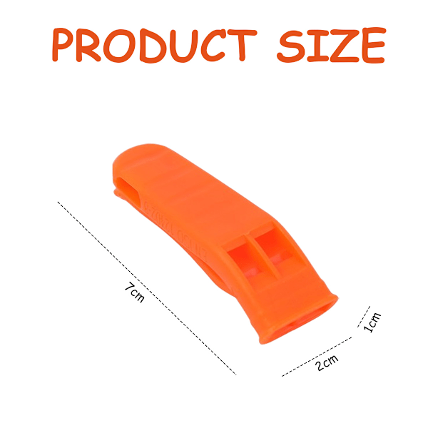 Överlevnadsvisselpipa för nödsituationer, luftflödesdesign pålitligt material dubbelt rör högt ljud (6-pack)