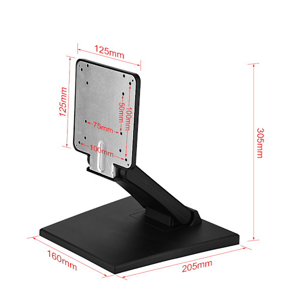 Vikbart Skärmstativ i Metall, Ergonomisk Design Säkerställer Maximal Komfort, Stabil Struktur Med Halkskydd Förhindrar Vinglighet, Enkel Installation Och