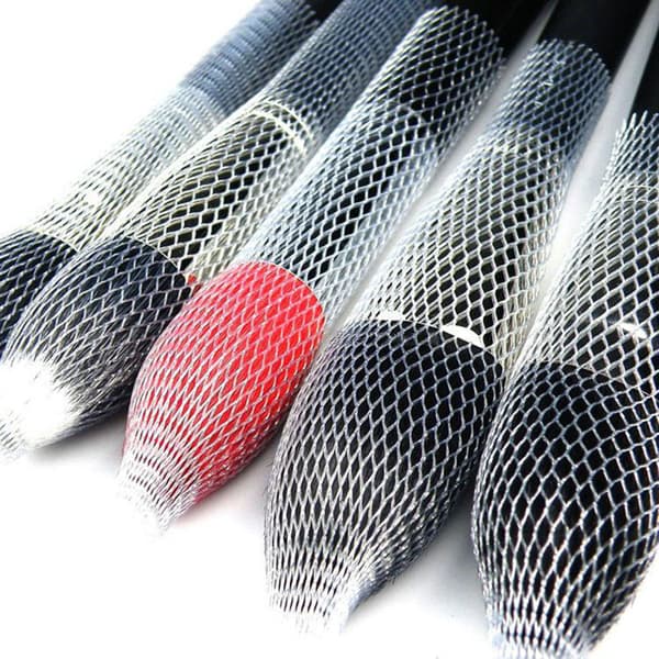 Ekspanderbare nettinghylser for sminkekoster, gjenbrukbart ekspanderbart nettingsdeksel holder kostene rene, elastisk nettingsdeksel for hygienisk beskyttelse, Keep